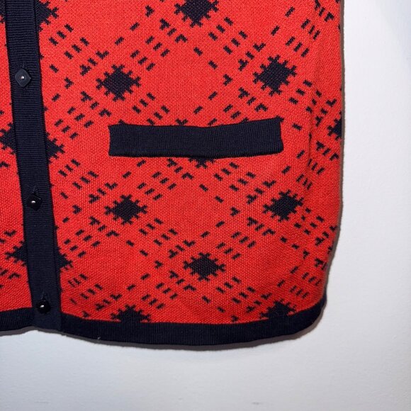 Pendleton Womens Geometric Pattern Cardigan Sweater Size Petite Small. - Picture 5 of 8